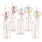 Big Dot of Happiness Let's Be Fairies - Paper Straw Decor - Fairy Garden Birthday Party Striped Decorative Straws - Set of 24